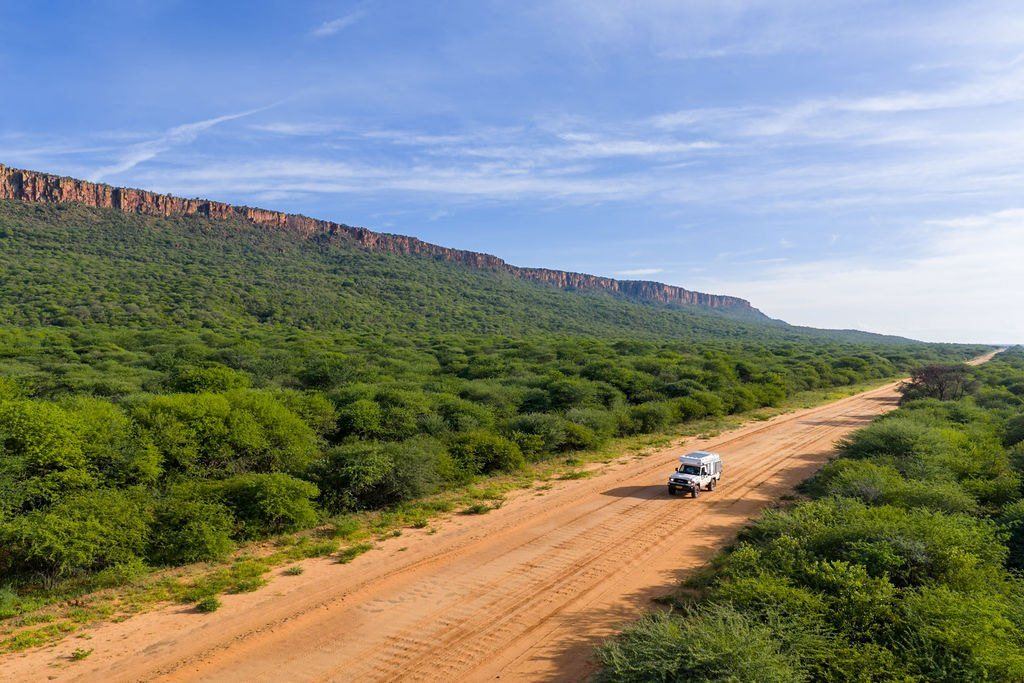 Waterberg Plateau rising above the surrounding landscape
